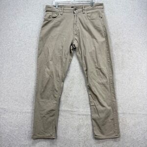 Calvin Klein Jeans CKJ 035 Straight Pants Mens 36x32* Beige Khaki Stretch